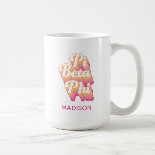 Pi Beta Phi | Groovy Script Coffee Mug (Right)