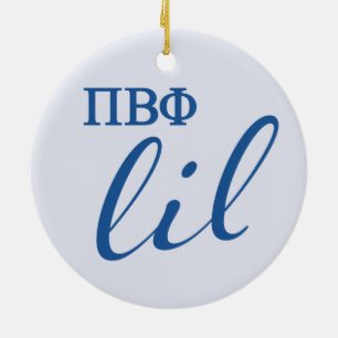 Pi Beta Phi Lil Script Ceramic Ornament