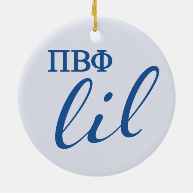 Pi Beta Phi Lil Script Ceramic Ornament (Back)