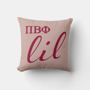 Pi Beta Phi Lil Script Throw Pillow
