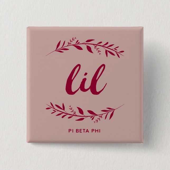 Pi Beta Phi Lil Wreath Button (Front)