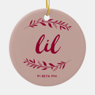 Pi Beta Phi Lil Wreath Ceramic Ornament