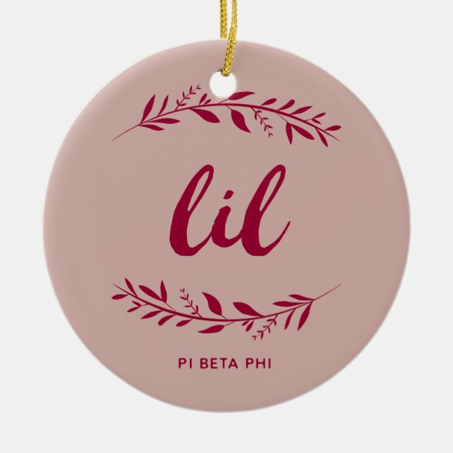 Pi Beta Phi Lil Wreath Ceramic Ornament (Front)