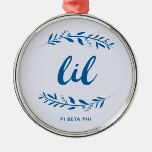 Pi Beta Phi Lil Wreath Metal Ornament