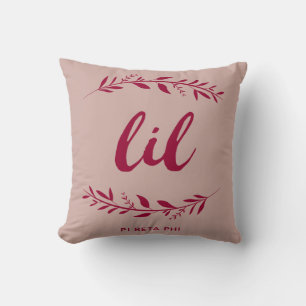 Pi Beta Phi Lil Wreath Throw Pillow