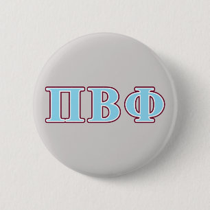 Pi Beta Phi Maroon and Blue Letters Button