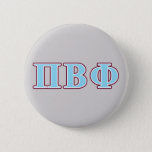 Pi Beta Phi Maroon And Blue Letters Button at Zazzle