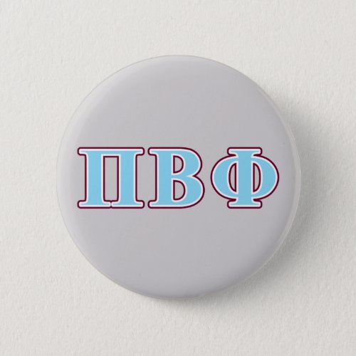Pi Beta Phi Maroon and Blue Letters Button