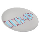 Pi Beta Phi Maroon and Blue Letters Dinner Plate (Right Side)