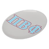 Pi Beta Phi Maroon and Blue Letters Dinner Plate (Left Side)