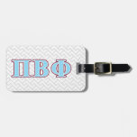 Pi Beta Phi Maroon And Blue Letters Luggage Tag at Zazzle