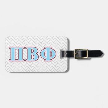 Pi Beta Phi Maroon And Blue Letters Luggage Tag by pibetaphi at Zazzle