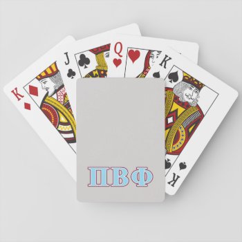 Pi Beta Phi Maroon And Blue Letters Playing Cards by pibetaphi at Zazzle
