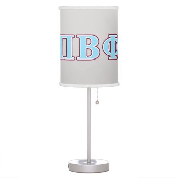Pi Beta Phi Maroon And Blue Letters Table Lamp by pibetaphi at Zazzle