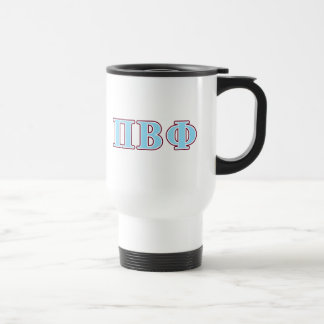 Pi Beta Phi Maroon and Blue Letters Travel Mug