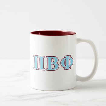 Pi Beta Phi Maroon And Blue Letters Two-tone Coffee Mug by pibetaphi at Zazzle