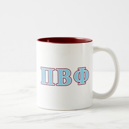 Pi Beta Phi Maroon And Blue Letters Two-tone Coffee Mug