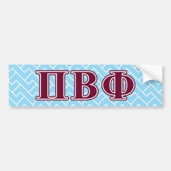 Pi Beta Phi Maroon Letters Bumper Sticker by pibetaphi at Zazzle