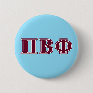 Pi Beta Phi Maroon Letters Button