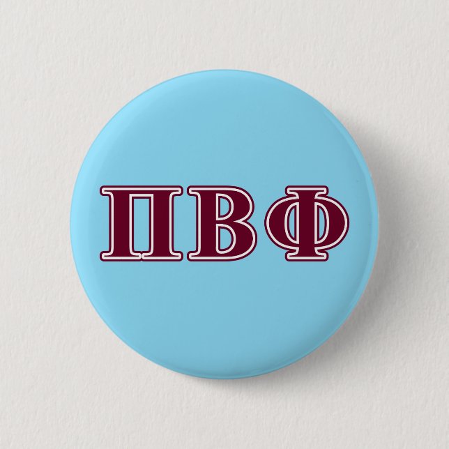 Pi Beta Phi Maroon Letters Button (Front)