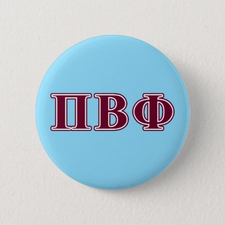 Pi Beta Phi Maroon Letters Button