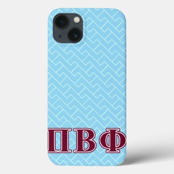 Pi Beta Phi Maroon Letters Iphone 13 Case by pibetaphi at Zazzle
