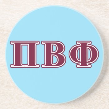 Pi Beta Phi Maroon Letters Drink Coaster by pibetaphi at Zazzle