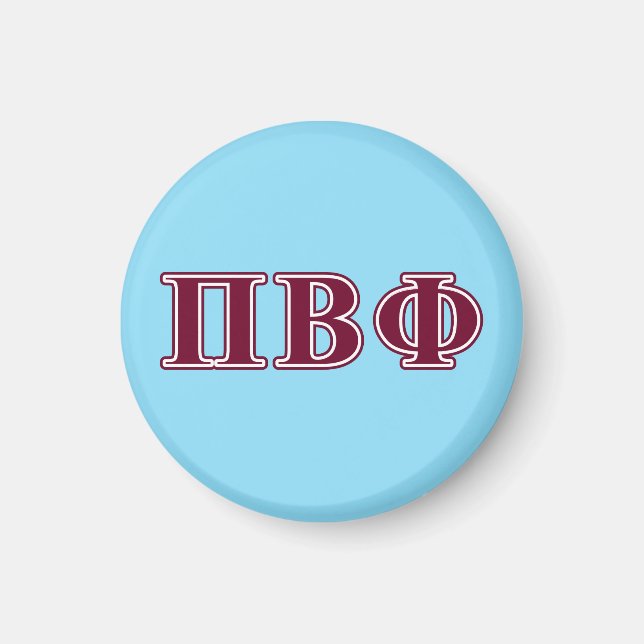 Pi Beta Phi Maroon Letters Magnet (Front)