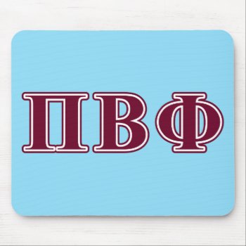 Pi Beta Phi Maroon Letters Mouse Pad by pibetaphi at Zazzle