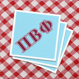 Pi Beta Phi Maroon Letters Napkins