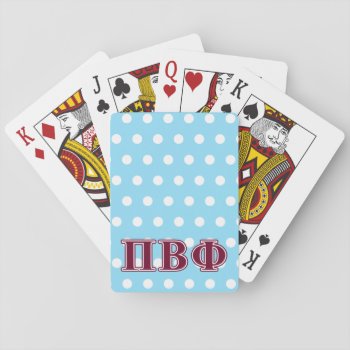 Pi Beta Phi Maroon Letters Playing Cards by pibetaphi at Zazzle