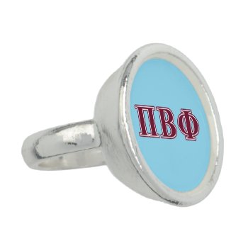 Pi Beta Phi Maroon Letters Ring by pibetaphi at Zazzle
