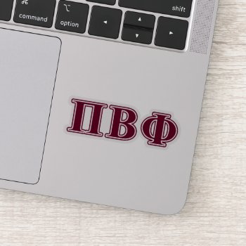 Pi Beta Phi Maroon Letters Sticker by pibetaphi at Zazzle