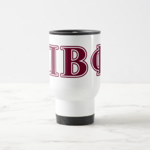 Pi Beta Phi Maroon Letters Travel Mug