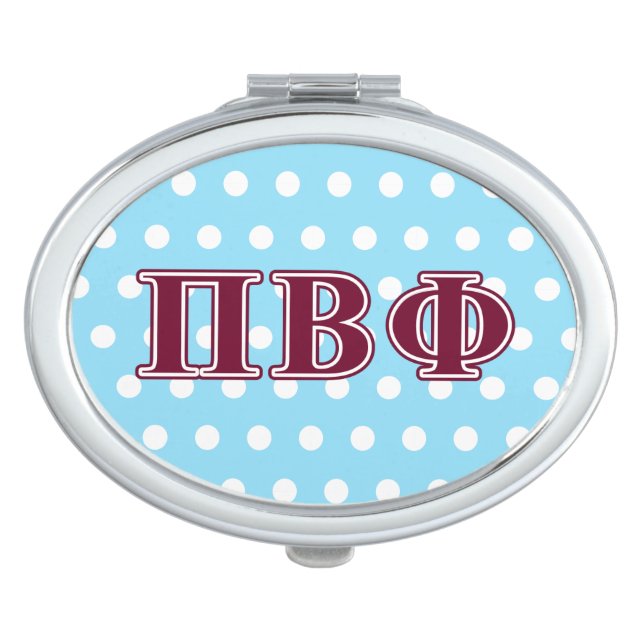 Pi Beta Phi Maroon Letters Vanity Mirror (Front)