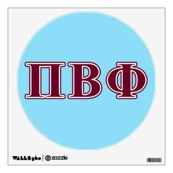 Pi Beta Phi Maroon Letters Wall Sticker by pibetaphi at Zazzle
