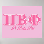 Pi Beta Phi Pink Letters 2 Poster at Zazzle