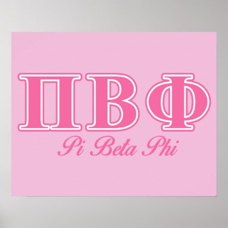 Pi Beta Phi Pink Letters 2 Poster
