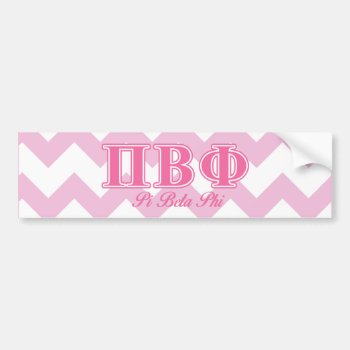 Pi Beta Phi Pink Letters Bumper Sticker by pibetaphi at Zazzle