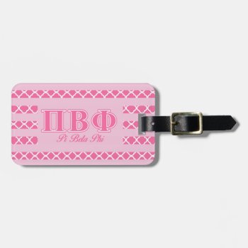 Pi Beta Phi Pink Letters Luggage Tag by pibetaphi at Zazzle