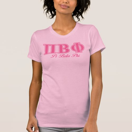 Pi Beta Phi Pink Letters T_Shirt