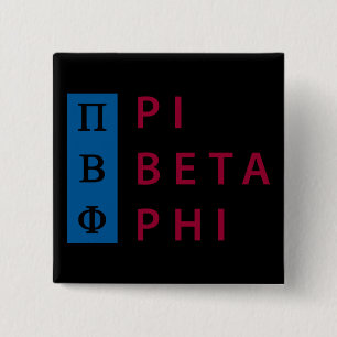 Pi Beta Phi Stacked Pinback Button