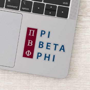 Pi Beta Phi Stacked Sticker by pibetaphi at Zazzle