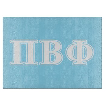 Pi Beta Phi White And Blue Letters Cutting Board by pibetaphi at Zazzle