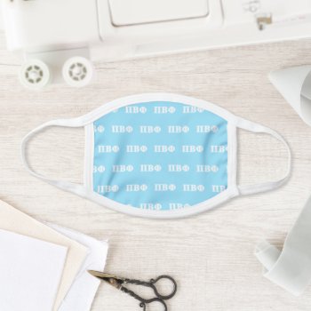 Pi Beta Phi White And Blue Letters Face Mask by pibetaphi at Zazzle