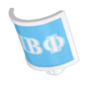 Pi Beta Phi White and Blue Letters Night Light (Angled)