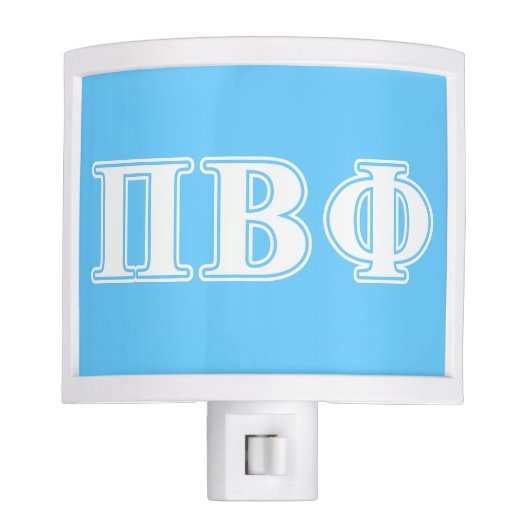 Pi Beta Phi White and Blue Letters Night Light (Front)