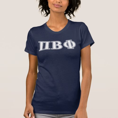 Pi Beta Phi White and Blue Letters T_Shirt