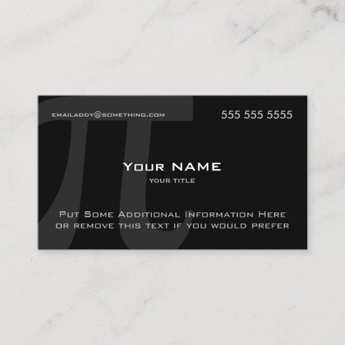 Pi Business Card Template