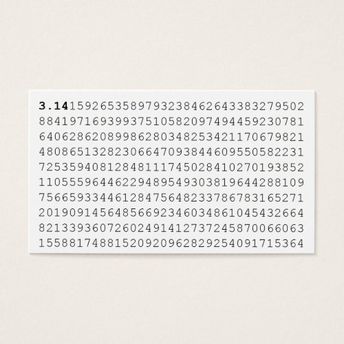 Pi Celebrate 3.14 Pi Day Business Cards